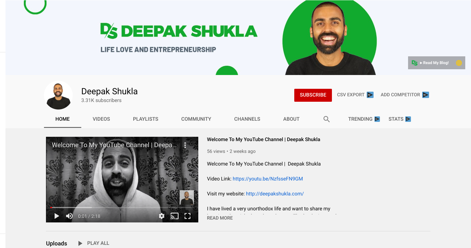 Deepak Shukla channel