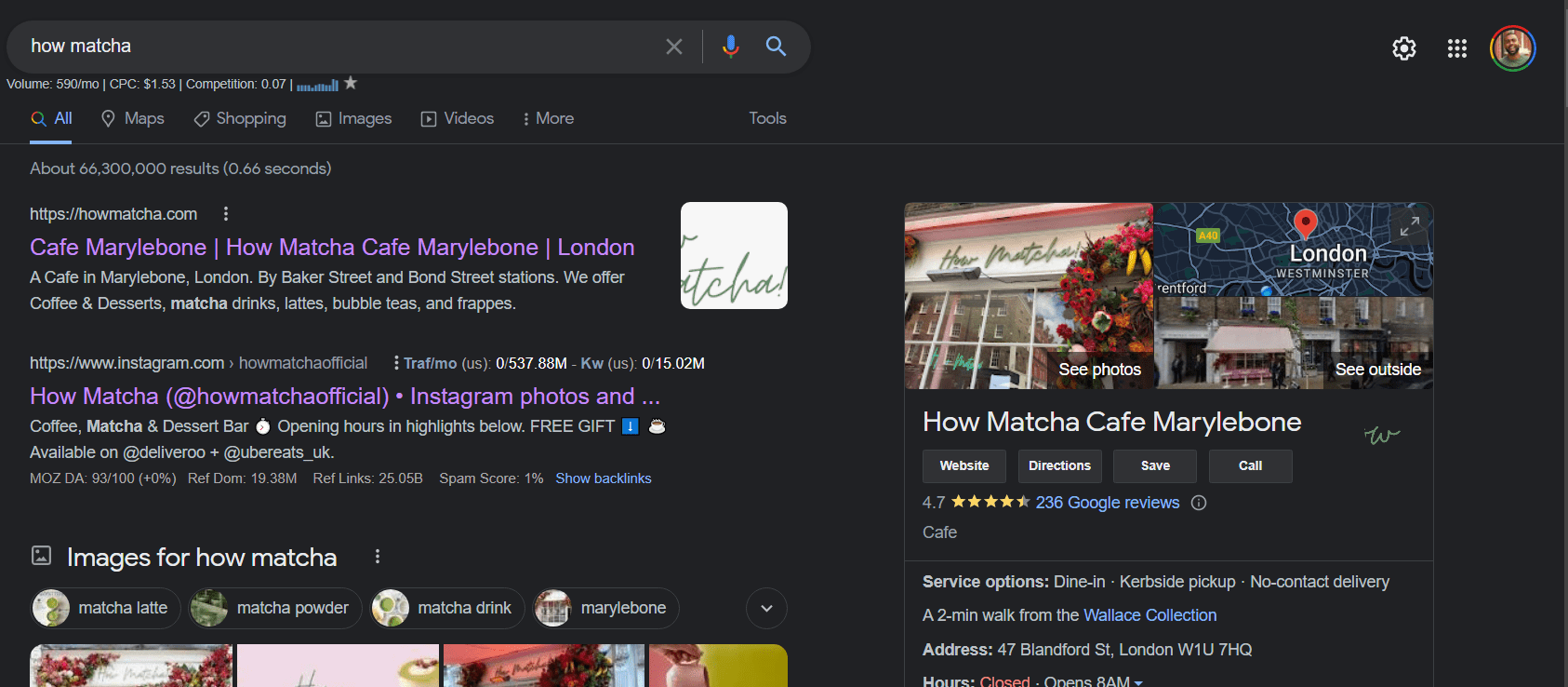 how matcha search