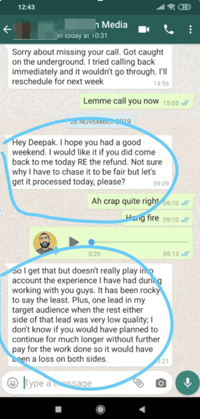 Whatsapp Message View